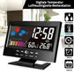 🔥bestes Geschenk-50% Rabatt🔥Digitaler LED-Temperatur- und Luftfeuchtigkeitsmonitor, Wettervorhersage, LED-Tischwecker