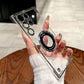 Ultradünne transparente Handyhülle mit magnetischem Ring für Samsung